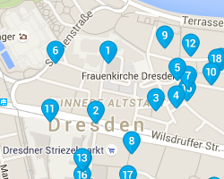Дрезден. Альтштадт. Карта отелей