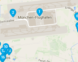 Мюнхен. Аэропорт. Карта отелей